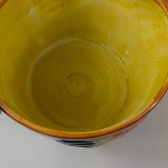 Lotus Ceramic Turkey Planter Vtg 98 Authentic Handcrafted Thanksgiving Pot Gift - Picture 6 of 10